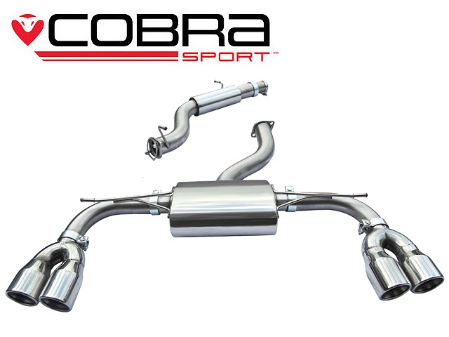 COBRA-AU53 Audi S3 (8V) (3-dörrars) Quattro 13- Catback (Ljuddämpat) Cobra Sport
