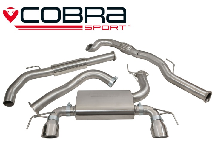 COBRA-VZ19c Opel Corsa E VXR 15- Turboback-system (Med De-Cat & Ljuddämpare) Cobra Sport