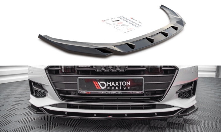 var-AU-A7-C8-FD1T Audi A7 C8 2018+ Frontsplitter V.1 Maxton Design 