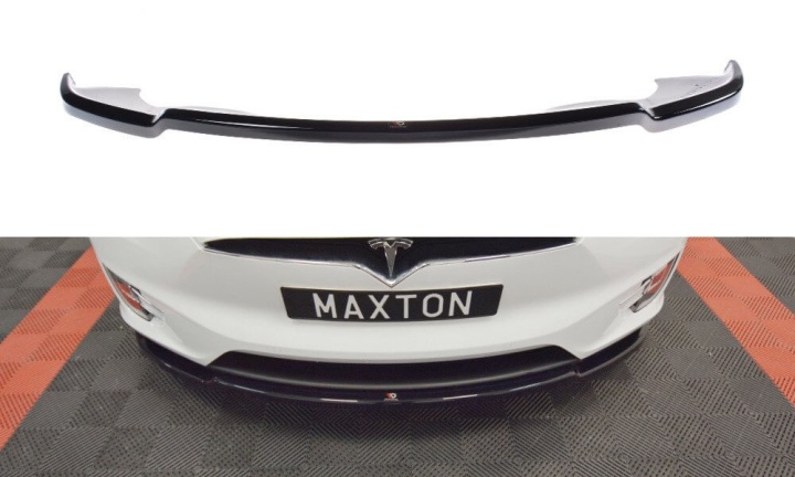 var-TE-MODELX-FD1T Tesla Model X 2015+ Frontsplitter V.1 Maxton Design 