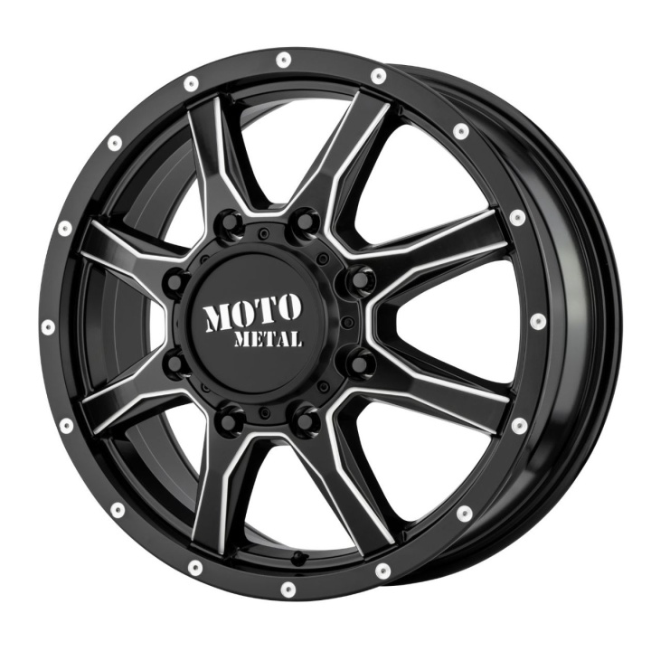 wlp-MO995765827111 Moto Metal Mo995 17X6.5 ET111 8X200 142.00 Satin Black Milled - Front