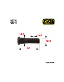 Pinnbult med splines QSP M12 x 1.5, 14,2mm