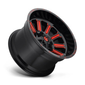 wlp-D62118909845 Fuel 1PC Hardline 18X9 ET-12 6X135/139.7 106.10 Gloss Black Red Tinted Clear (2)