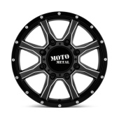 wlp-MO995765827111 Moto Metal Mo995 17X6.5 ET111 8X200 142.00 Satin Black Milled - Front (2)