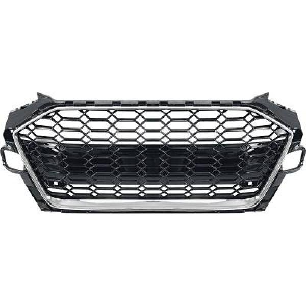 AUDI A4 B9.5 19+ (utan Kamera) Honeycomb Krom/Svart Sportgrill RS-Look DIEDERICHS i gruppen Välj bilmodell / Audi / A4 - S4 - RS4 (B9) 2015+ / Styling hos DDESIGN Scandinavia AB (1020741)