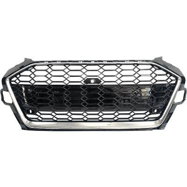 AUDI A4 B9.5 19+ (med Kamera) Honeycomb Krom/Svart Sportgrill RS-Look DIEDERICHS i gruppen Välj bilmodell / Audi / A4 - S4 - RS4 (B9) 2015+ / Styling hos DDESIGN Scandinavia AB (1020841)