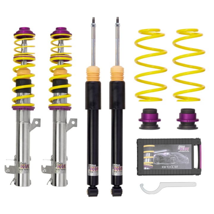1021000A-1266 A6 (4G, 4G1) Sedan 2WD/4WD 03/11- Coiloverkit KW Suspension Inox 1
