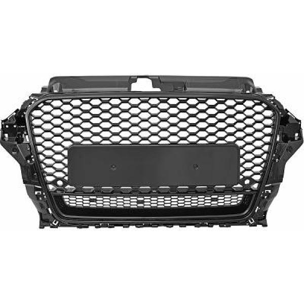AUDI A3 8V 12-16 Honeycomb Svart Sportgrill Sport-Look (med PDC) DIEDERICHS i gruppen Välj bilmodell / Audi / A3 - S3 - RS3 (8V) 2012-2019 / Styling hos DDESIGN Scandinavia AB (1033242)