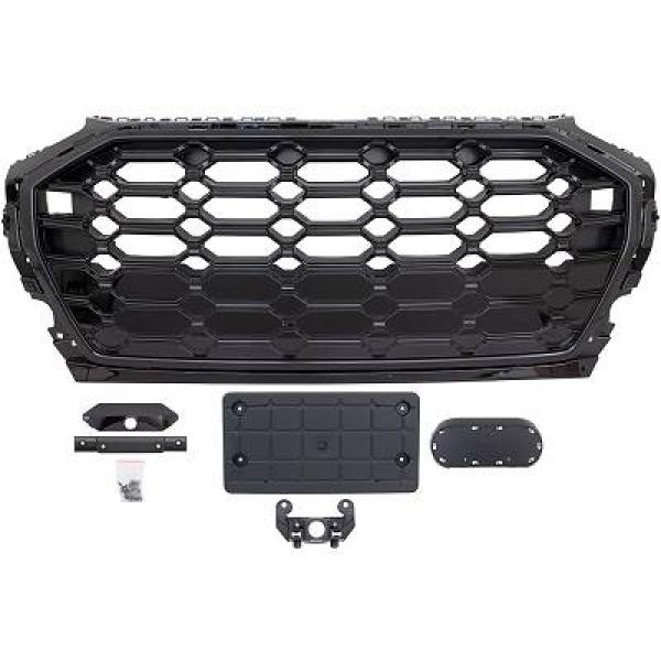 Audi Q5 2020+ (Utan PDC) Honeycomb Blanksvart Sportgrill DIEDERICHS i gruppen Välj bilmodell / Audi / Q5 (80A) 2017+ hos DDESIGN Scandinavia AB (1076341)