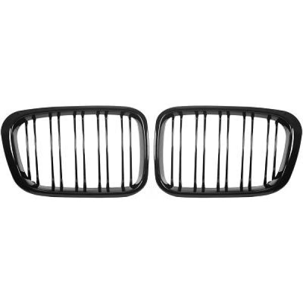 BMW 3-Serie E46 Sedan 98-01 Dubbelribbad Blanksvart Sportgrill Sport-Look DIEDERICHS i gruppen Bilmodeller / BMW / 3-serie (E46) 1998-2005 / Styling / Grill hos DDESIGN AB (1214341)