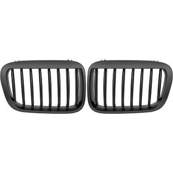 BMW 3-Serie E46 Sedan/Touring 98-01 Enkelribbad Mattsvart Sportgrill DIEDERICHS i gruppen Välj bilmodell / BMW / 3-serie (E46) 1998-2005 / Styling / Grill hos DDESIGN Scandinavia AB (1214640)