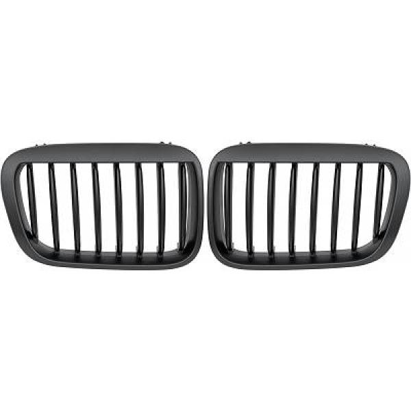 BMW 3-Serie E46 Sedan/Touring 98-01 Enkelribbad Mattsvart Sportgrill DIEDERICHS i gruppen Bilmodeller / BMW / 3-serie (E46) 1998-2005 / Styling / Grill hos DDESIGN AB (1214640)