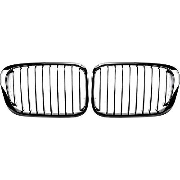 BMW 3-Serie E46 Sedan 98-01 Enkelribbad Blanksvart Sportgrill Performance-Look DIEDERICHS i gruppen Bilmodeller / BMW / 3-serie (E46) 1998-2005 / Styling / Grill hos DDESIGN AB (1214641)