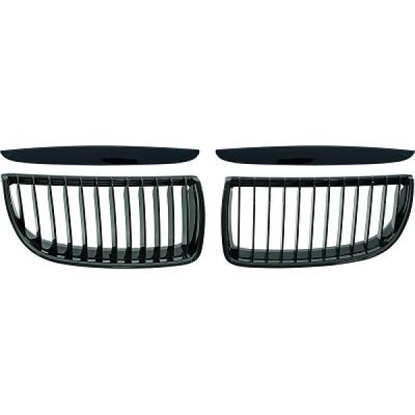 BMW 3-Serie E90/E91 05-08 Komplett Blanksvart Sportgrill / Njurar DIEDERICHS i gruppen Välj bilmodell / BMW / 3-serie (E90-E91) 2005-2012 / Styling hos DDESIGN Scandinavia AB (1216243)