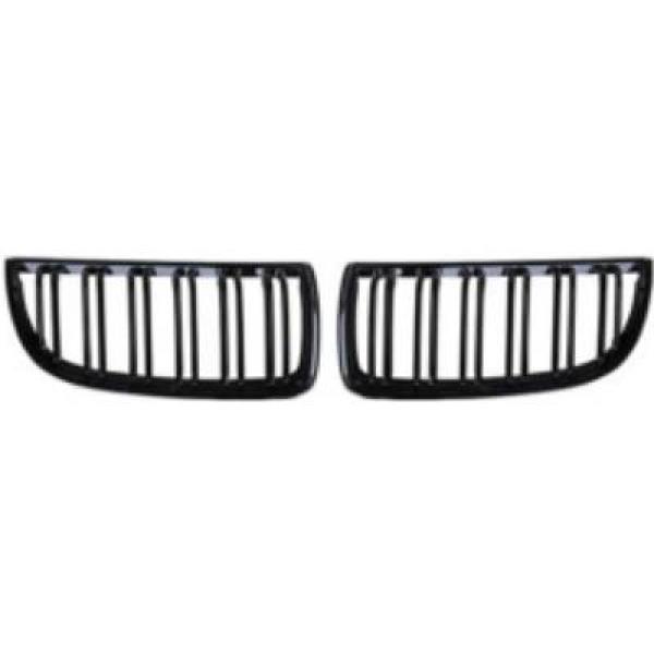 BMW 3-Serie E90 2005-2008 Dubbelribbad Blanksvart Sportgrill / Njurar DIEDERICHS i gruppen Välj bilmodell / BMW / 3-serie (E90-E91) 2005-2012 / Styling hos DDESIGN Scandinavia AB (1216245)