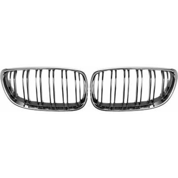 BMW 3-Serie E92/E93 06-10 Dubbelribbad Krom/Svart Sportgrill / Njurar Performance-Look DIEDERICHS i gruppen Bilmodeller / BMW / 3-serie (E92-E93) 05-12 / Styling / Grill hos DDESIGN AB (1216743)