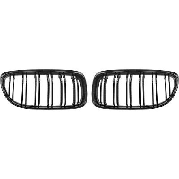 BMW 3-Serie E92/93 10-13 Dubbelribbad Blanksvart Sportgrill / Njurar Performance-Look DIEDERICHS i gruppen Bilmodeller / BMW / 3-serie (E92-E93) 05-12 / Styling / Grill hos DDESIGN AB (1216941)