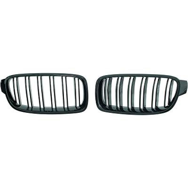 BMW 3-Serie F30/F31 11+ Dubbelribbad Blanksvart Sportgrill / Njurar Performance-Look DIEDERICHS i gruppen Välj bilmodell / BMW / 3-serie-4-serie (F30-F36) 11-19 / Styling / Grill hos DDESIGN Scandinavia AB (1217241)