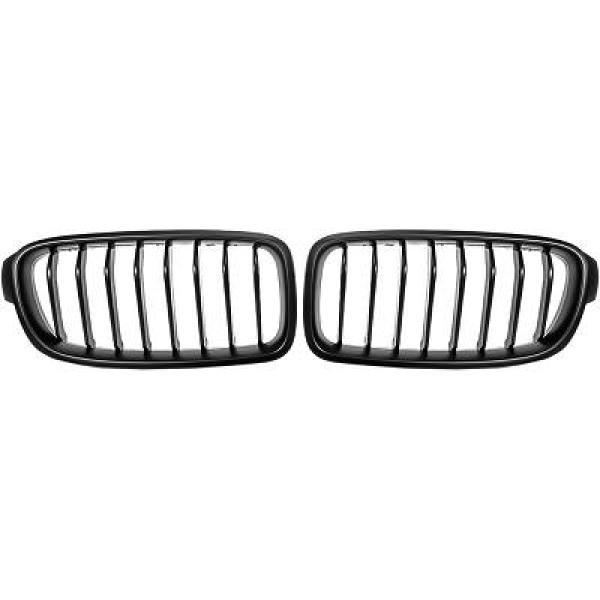 BMW 3-Serie F30/F31 11-15 Enkelribbad Mattsvart Sportgrill / Njurar Performance-Look DIEDERICHS i gruppen Bilmodeller / BMW / 3-serie-4-serie (F30-F36) 11-19 / Styling / Grill hos DDESIGN AB (1217441)