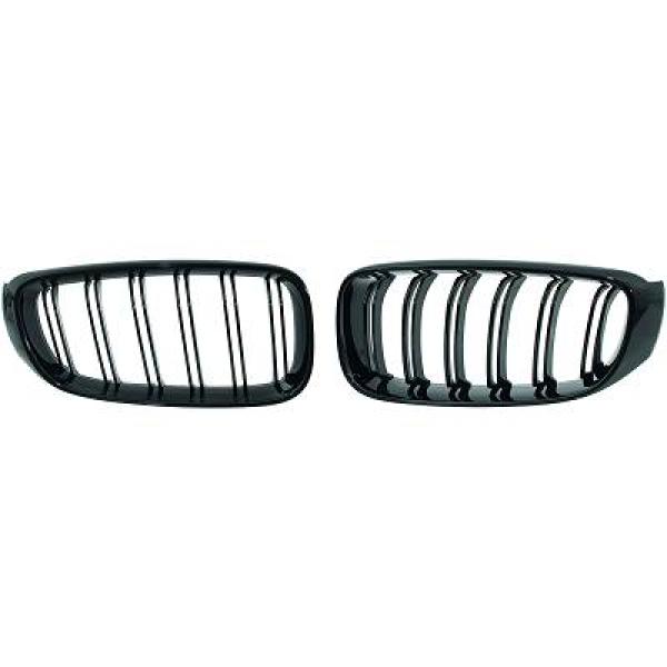 BMW 3-Serie F34 13+ Dubbelribbad Blanksvart Sportgrill / Njurar Sport-Look DIEDERICHS i gruppen Välj bilmodell / BMW / 3-serie-4-serie (F30-F36) 11-19 / Styling / Grill hos DDESIGN Scandinavia AB (1217840)