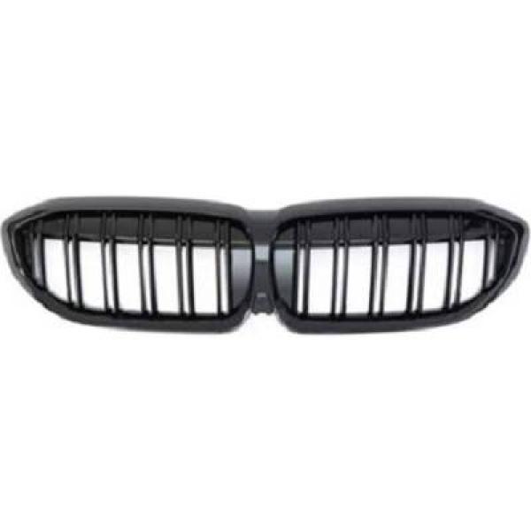 BMW 3-Serie G20 19+ Dubbelribbad Blanksvart Sportgrill / Njurar Sport-Look DIEDERICHS i gruppen Välj bilmodell / BMW / 3-serie-4-serie (G20-G26) 19+ / Styling hos DDESIGN Scandinavia AB (1219242)