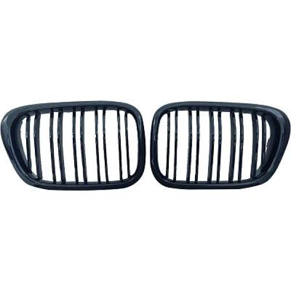 BMW 5-Serie E39 95-03 Dubbelribbad Blanksvart Sportgrill / Njurar Performance-Look DIEDERICHS i gruppen Bilmodeller / BMW / 5-serie (E39) 95-04 / Styling / Grill hos DDESIGN AB (1223440)