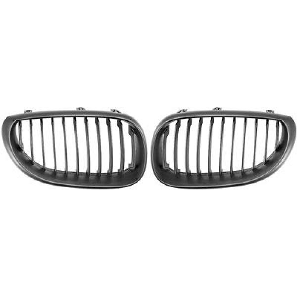 BMW 5-Serie E60/E61 03-07 Enkelribbad Svart Sportgrill / Njurar DIEDERICHS i gruppen Bilmodeller / BMW / 5-serie (E60-E61) 03-10 / Styling hos DDESIGN AB (1224540)