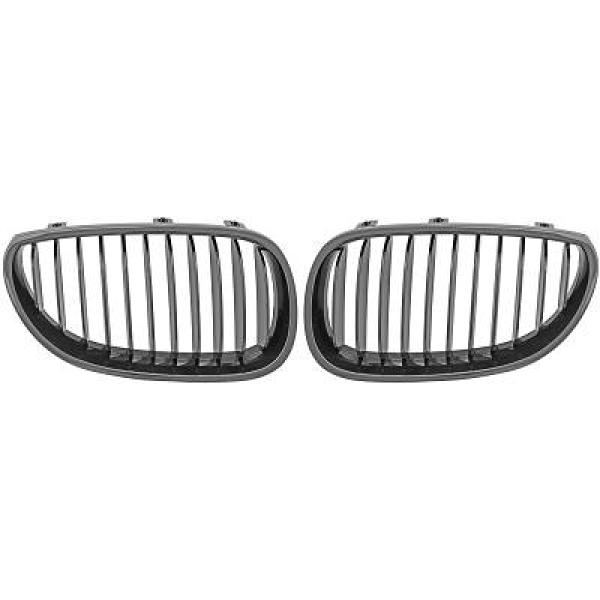 BMW 5-Serie E60/E61 03-10 Enkelribbad Blanksvart Sportgrill / Njurar Performance-Look DIEDERICHS i gruppen Bilmodeller / BMW / 5-serie (E60-E61) 03-10 / Styling hos DDESIGN AB (1224541)