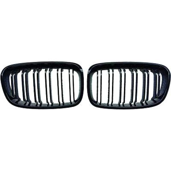 BMW 5-Serie E60/E61 03-10 Dubbelribbad Blanksvart Sportgrill / Njurar Performance-Look DIEDERICHS i gruppen Välj bilmodell / BMW / 5-serie (E60-E61) 03-10 / Styling hos DDESIGN Scandinavia AB (1224640)