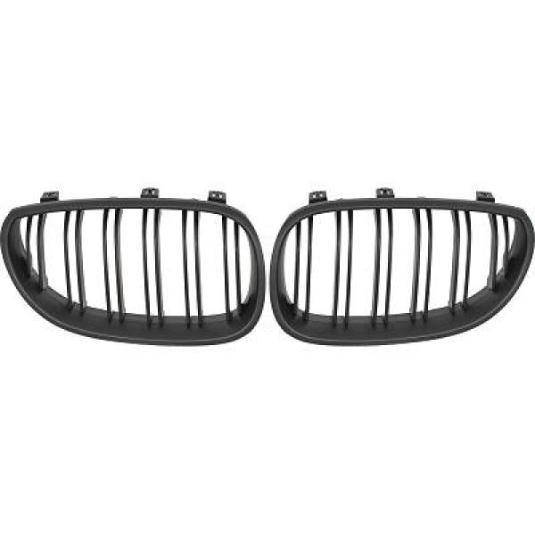 BMW 5-Serie E60/E61 03-10 Dubbelribbad Mattsvart Sportgrill / Njurar Performance-Look DIEDERICHS i gruppen Välj bilmodell / BMW / 5-serie (E60-E61) 03-10 / Styling hos DDESIGN Scandinavia AB (1224641)