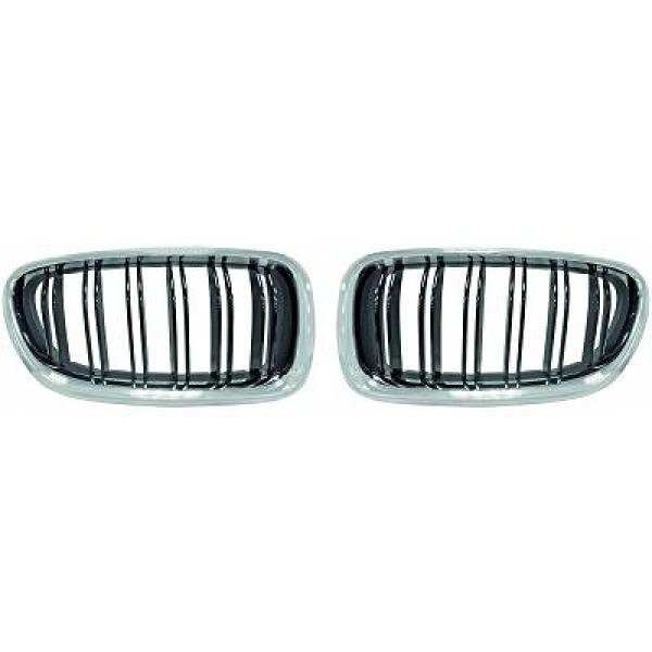 BMW 5-Serie F10/F11 13-17 Dubbelribbad Krom/Svart Sportgrill / Njurar DIEDERICHS i gruppen Bilmodeller / BMW / 5-serie (F07-F10-F11) 11-17 / Styling / Grill hos DDESIGN AB (1225640)