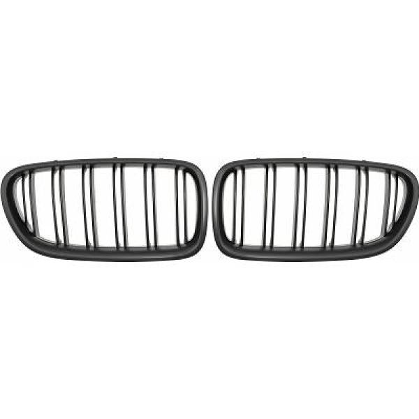 BMW 5-Serie F10/F11 13-17 Dubbelribbad Mattsvart Sportgrill / Njurar DIEDERICHS i gruppen Välj bilmodell / BMW / 5-serie (F07-F10-F11) 11-17 / Styling / Grill hos DDESIGN Scandinavia AB (1225741)