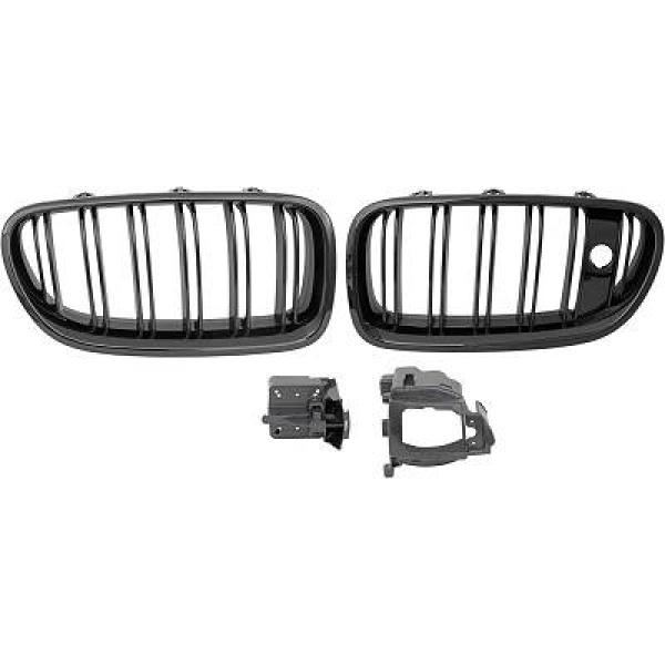 BMW 5-Serie F10/F11 2013-2017 (Med Radar) Sport-Look Blanksvart Sportgrill / Njurar DIEDERICHS i gruppen Välj bilmodell / BMW / 5-serie (F07-F10-F11) 11-17 / Styling / Grill hos DDESIGN Scandinavia AB (1225744)