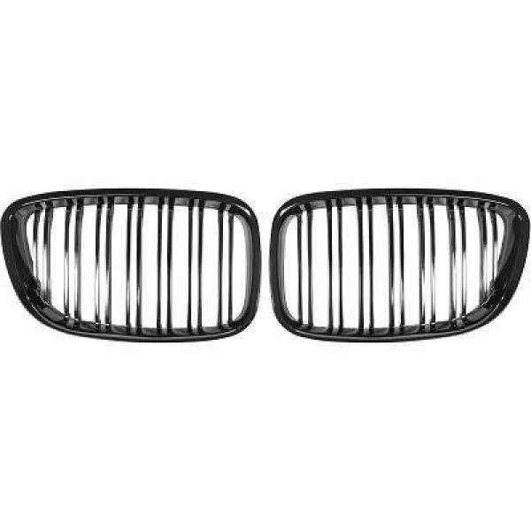 BMW 5-Serie GT F07 08-17 Dubbelribbad Blanksvart Sportgrill / Njurar Sport-Look DIEDERICHS i gruppen Välj bilmodell / BMW / 5-serie (F07-F10-F11) 11-17 / Styling / Grill hos DDESIGN Scandinavia AB (1225842)