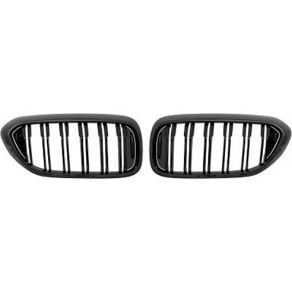BMW 5-Serie G30/G31 17-20 Dubbelribbad Blanksvart Sportgrill / Njurar Sport-Look DIEDERICHS i gruppen Välj bilmodell / BMW / 5-serie (G30-G31) 16+ / Styling hos DDESIGN Scandinavia AB (1226240)