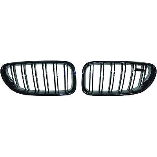 BMW 6-Serie F12/F13 11+ Dubbelribbad Blanksvart Sportgrill / Njurar Performance-Look DIEDERICHS i gruppen Välj bilmodell / BMW / 6-serie (F06-F12-F13) 12-18 / Styling hos DDESIGN Scandinavia AB (1231240)