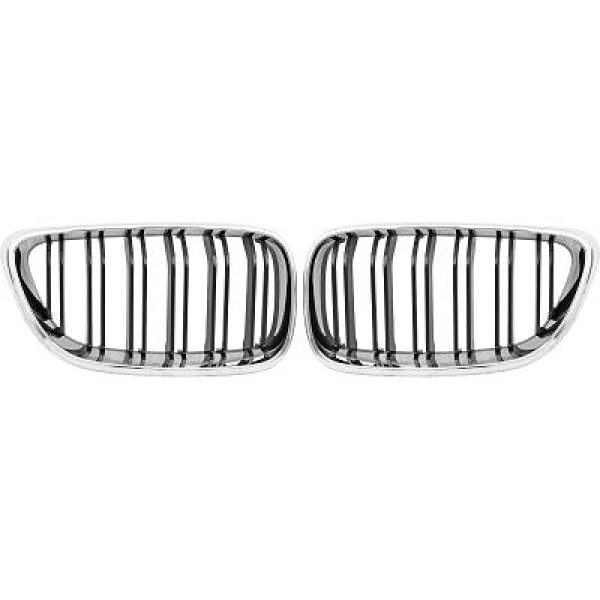BMW 2-Serie F22/23 13-17 Dubbelribbad Krom/Svart Sportgrill / Njurar Sport-Look DIEDERICHS i gruppen Välj bilmodell / BMW / 1-serie 2-serie (F20-F23) 2011-2019 / Styling / Grill hos DDESIGN Scandinavia AB (1235242)