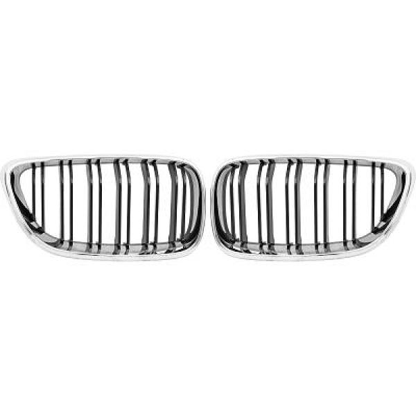 BMW 2-Serie F22/23 13-17 Dubbelribbad Krom/Svart Sportgrill / Njurar Sport-Look DIEDERICHS i gruppen Bilmodeller / BMW / 1-serie 2-serie (F20-F23) 2011-2019 / Styling / Grill hos DDESIGN AB (1235242)