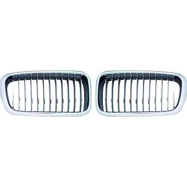 BMW 7-Serie E38 95-02 Enkelribbad Krom/Svart Sportgrill / Njurar DIEDERICHS i gruppen Välj bilmodell / BMW / 7-serie (E38) 94-01 / Styling hos DDESIGN Scandinavia AB (1242340)