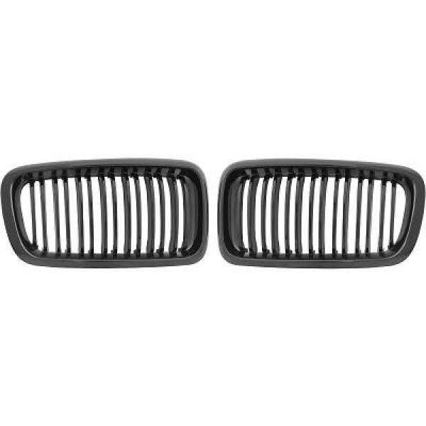 BMW 7-Serie E38 94-02 Enkelribbad Blanksvart Sportgrill / Njurar Sport-Look DIEDERICHS i gruppen Välj bilmodell / BMW / 7-serie (E38) 94-01 / Styling hos DDESIGN Scandinavia AB (1242440)