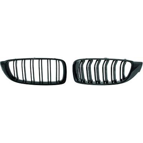 BMW 4-Serie F32/33/36 13-21 Dubbelribbad Blanksvart Sportgrill / Njurar Sport-Look DIEDERICHS i gruppen Välj bilmodell / BMW / 3-serie-4-serie (F30-F36) 11-19 / Styling / Grill hos DDESIGN Scandinavia AB (1245341)