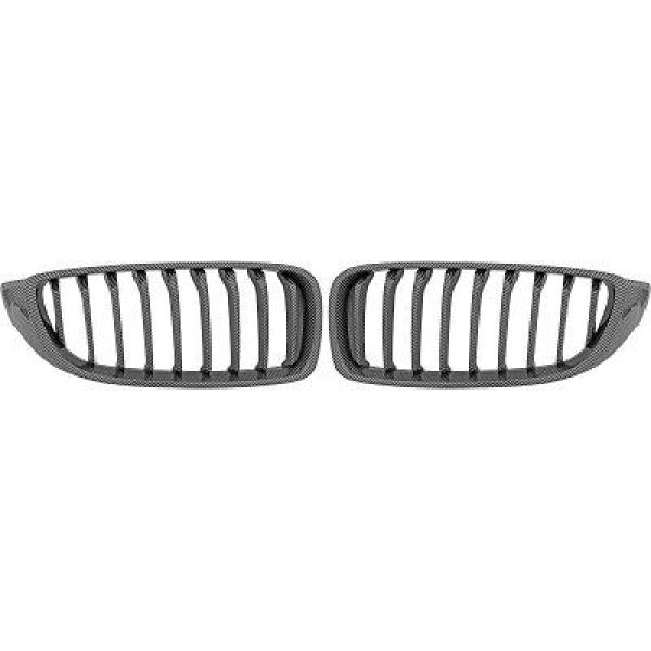 BMW 4-Serie F32/33/36 13-21 Enkelribbad Kolfiberlook Sportgrill / Njurar Performance-Look DIEDERICHS i gruppen Välj bilmodell / BMW / 3-serie-4-serie (F30-F36) 11-19 / Styling / Grill hos DDESIGN Scandinavia AB (1245442)