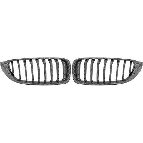 BMW 4-Serie F32/33/36 13-21 Enkelribbad Kolfiberlook Sportgrill / Njurar Performance-Look DIEDERICHS i gruppen Bilmodeller / BMW / 3-serie-4-serie (F30-F36) 11-19 / Styling / Grill hos DDESIGN AB (1245442)