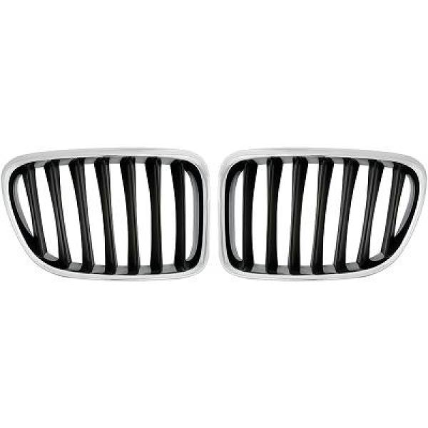 BMW X1 E84 09-15 Enkelribbad Krom/Svart Sportgrill / Njurar DIEDERICHS i gruppen Välj bilmodell / BMW / X1 (E84) 09-15 / Styling / Grill hos DDESIGN Scandinavia AB (1265440)