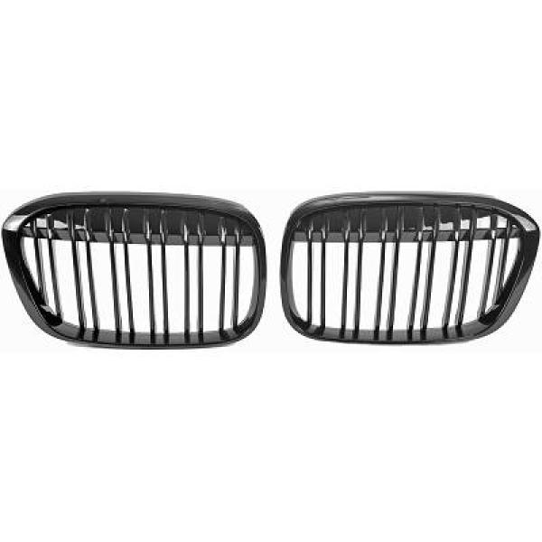 BMW X1 F48 15-19 Dubbelribbad Blanksvart Sportgrill / Njurar Sport-Look DIEDERICHS i gruppen Välj bilmodell / BMW / X1 (F48) 15-19 hos DDESIGN Scandinavia AB (1266340)