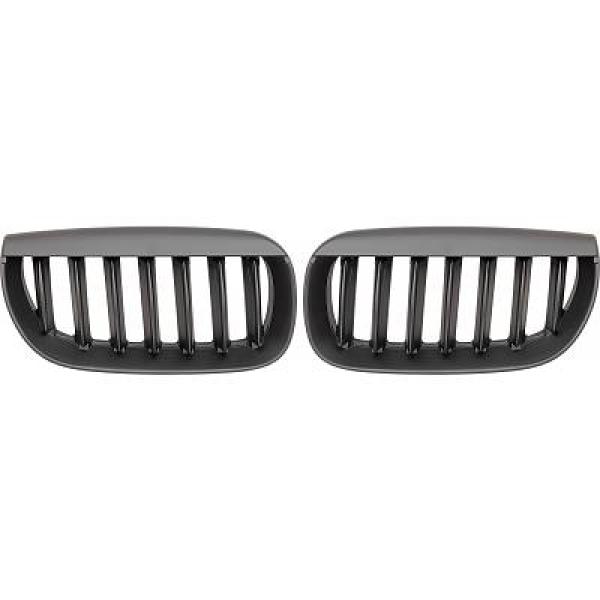 BMW X3 E83 03-08 Enkelribbad Mattsvart Sportgrill / Njurar DIEDERICHS i gruppen Välj bilmodell / BMW / X3 (E83) 03-10 / Styling hos DDESIGN Scandinavia AB (1275340)