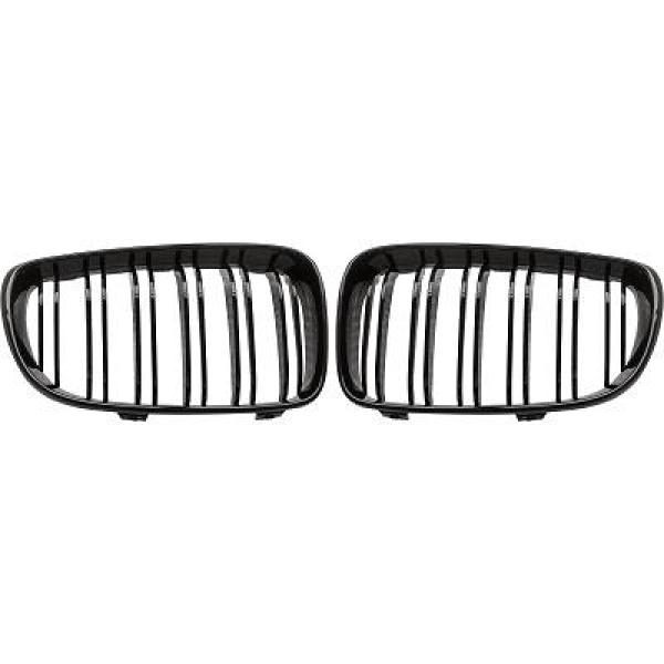 BMW 1-Serie E87 07-11 Dubbelribbad Blanksvart Sportgrill / Njurar Performance-Look DIEDERICHS i gruppen Välj bilmodell / BMW / 1-serie (E81-E87) 2004-2013 / Styling hos DDESIGN Scandinavia AB (1280640)