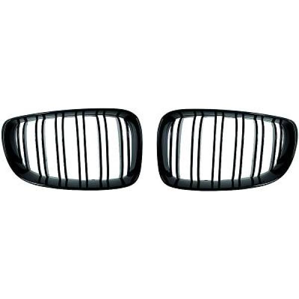 BMW 1-Serie F20 11-15 Dubbelribbad Blanksvart Sportgrill / Njurar Performance-Look DIEDERICHS i gruppen Välj bilmodell / BMW / 1-serie 2-serie (F20-F23) 2011-2019 / Styling / Grill hos DDESIGN Scandinavia AB (1281640)