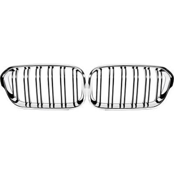 BMW 1-Serie F20 15-19 Dubbelribbad Kromad Sportgrill / Njurar Performance-Look DIEDERICHS i gruppen Välj bilmodell / BMW / 1-serie 2-serie (F20-F23) 2011-2019 / Styling / Grill hos DDESIGN Scandinavia AB (1281841)