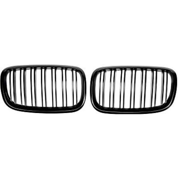 BMW X5/X6 E70 07-13 Dubbelribbad Blanksvart Sportgrill / Njurar Sport-Look DIEDERICHS i gruppen Välj bilmodell / BMW / X6 (E71) 08-14 / Styling hos DDESIGN Scandinavia AB (1291342)